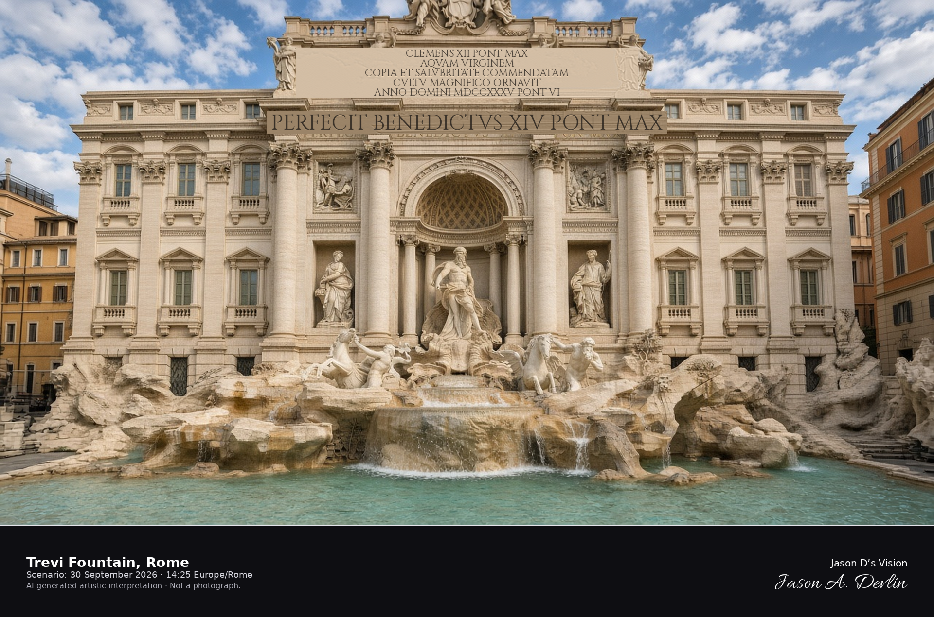 Trevi Fountain, Rome — AI-generated artistic interpretation